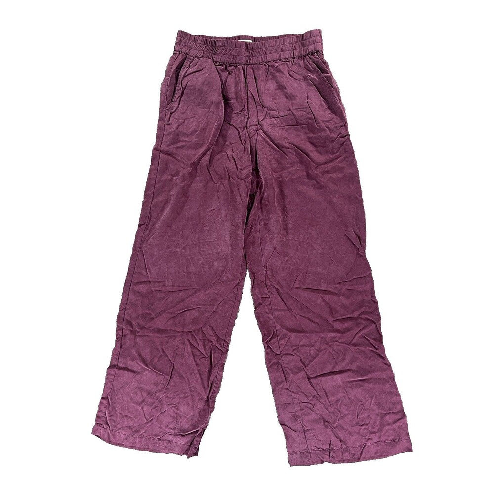 Marine Layer Women’s ReSpun Purple Wide Leg Pants Elastic Waist Size Small